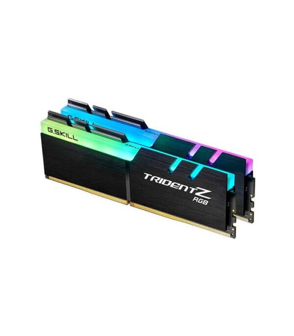 رم کامپیوتر DDR4 دو کاناله 3000 مگاهرتز CL16 جی اسکیل مدل Trident Z RGB ظرفیت (2×8)16 گیگابایت